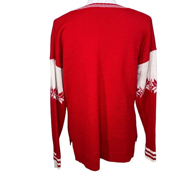 New Directions Sweater Womens Large Ugly Christmas Top Knit Holiday Party Winter - Picture 8 of 11
